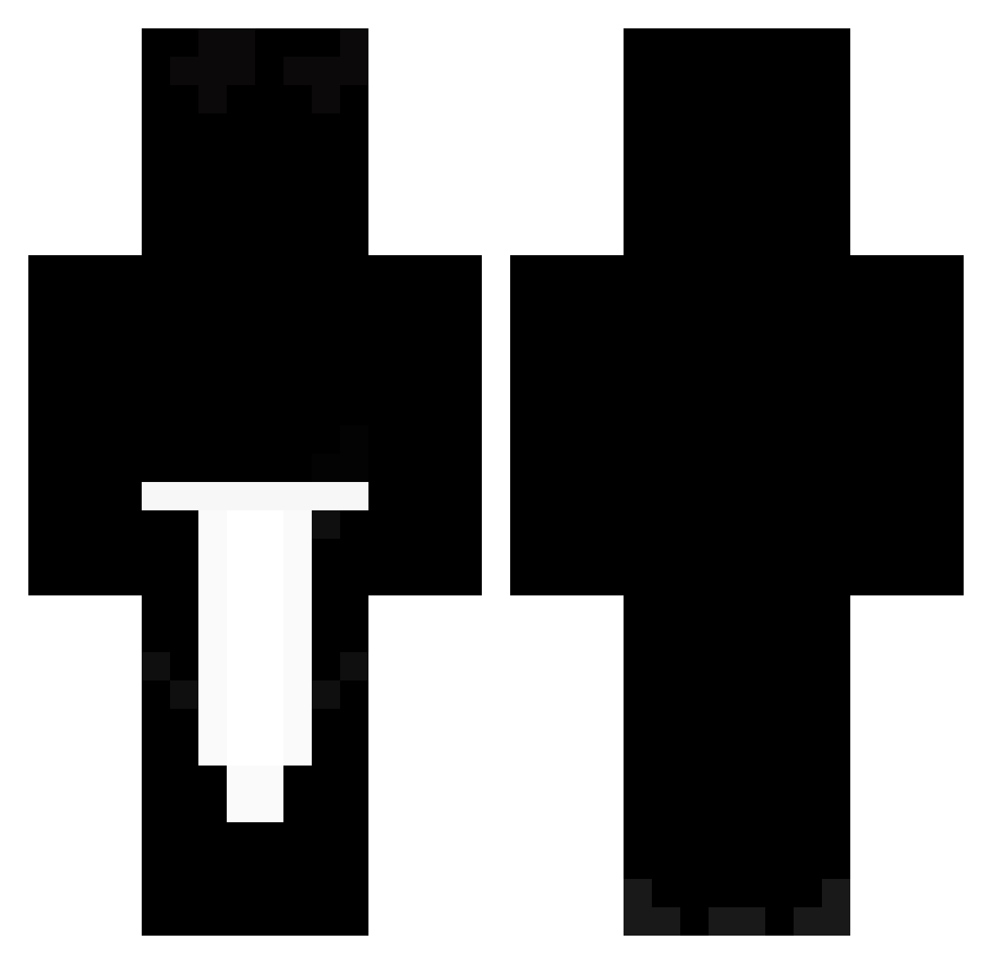 ScrubGoat Minecraft skin, front and back view