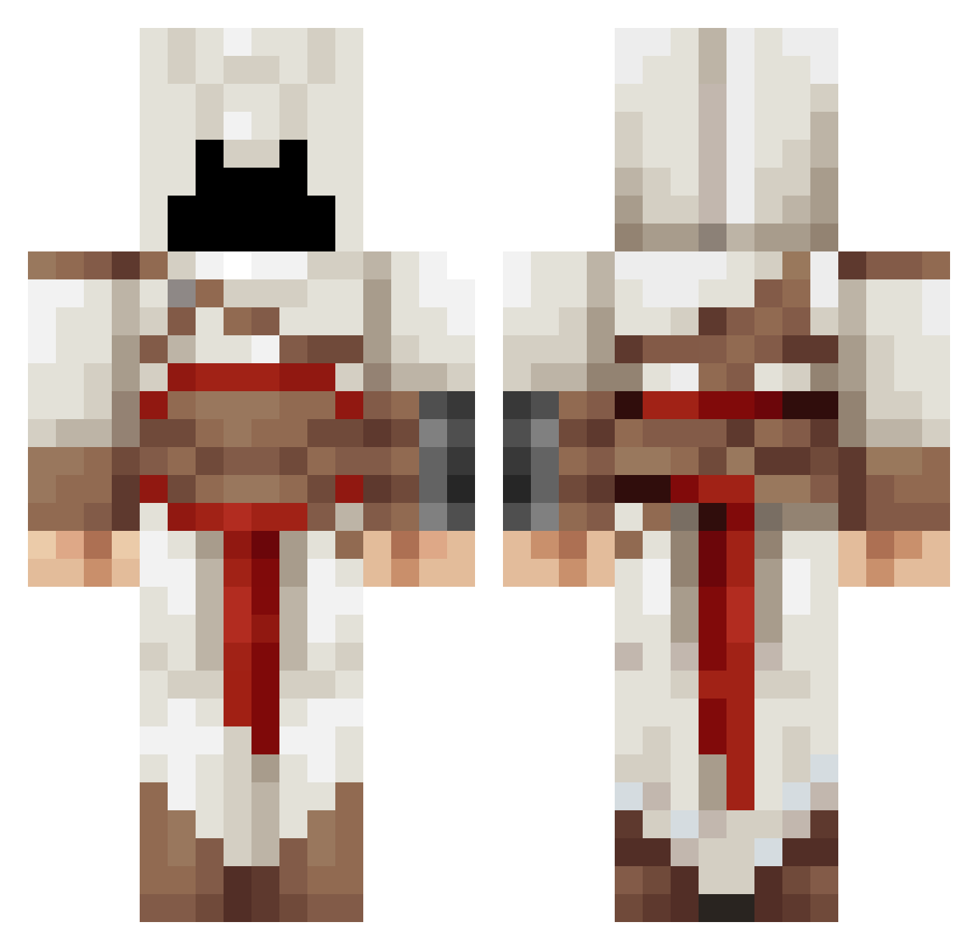 rockinroll39 Minecraft skin, front and back view