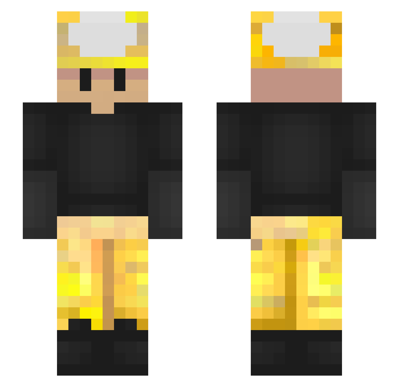 BicBrian Minecraft skin, front and back view