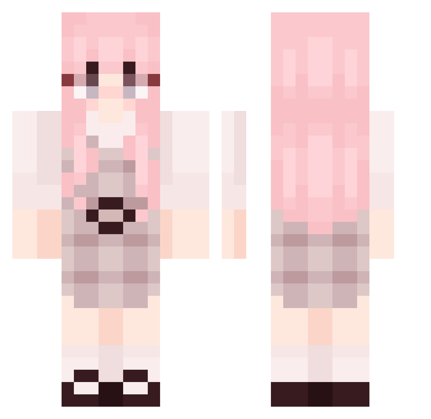 RayChoBoy Minecraft skin, front and back view