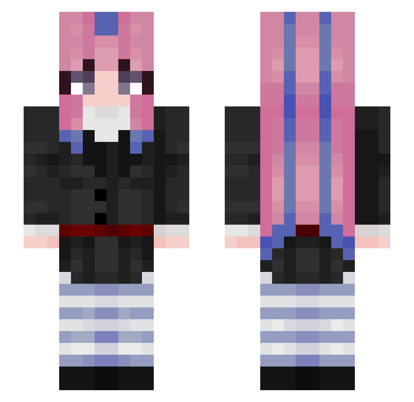 Angel43617 Minecraft skin, front and back view
