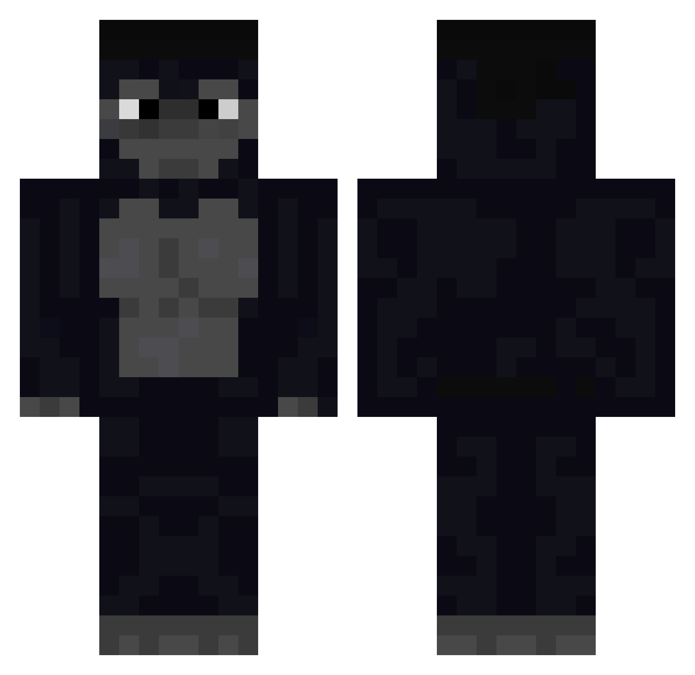 Stooni Minecraft skin, front and back view