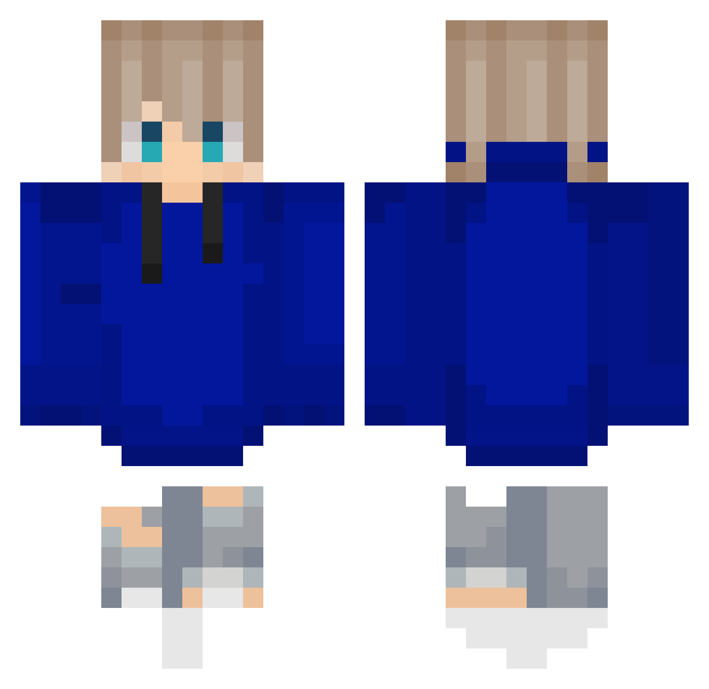 celestiaa_ Minecraft skin, front and back view