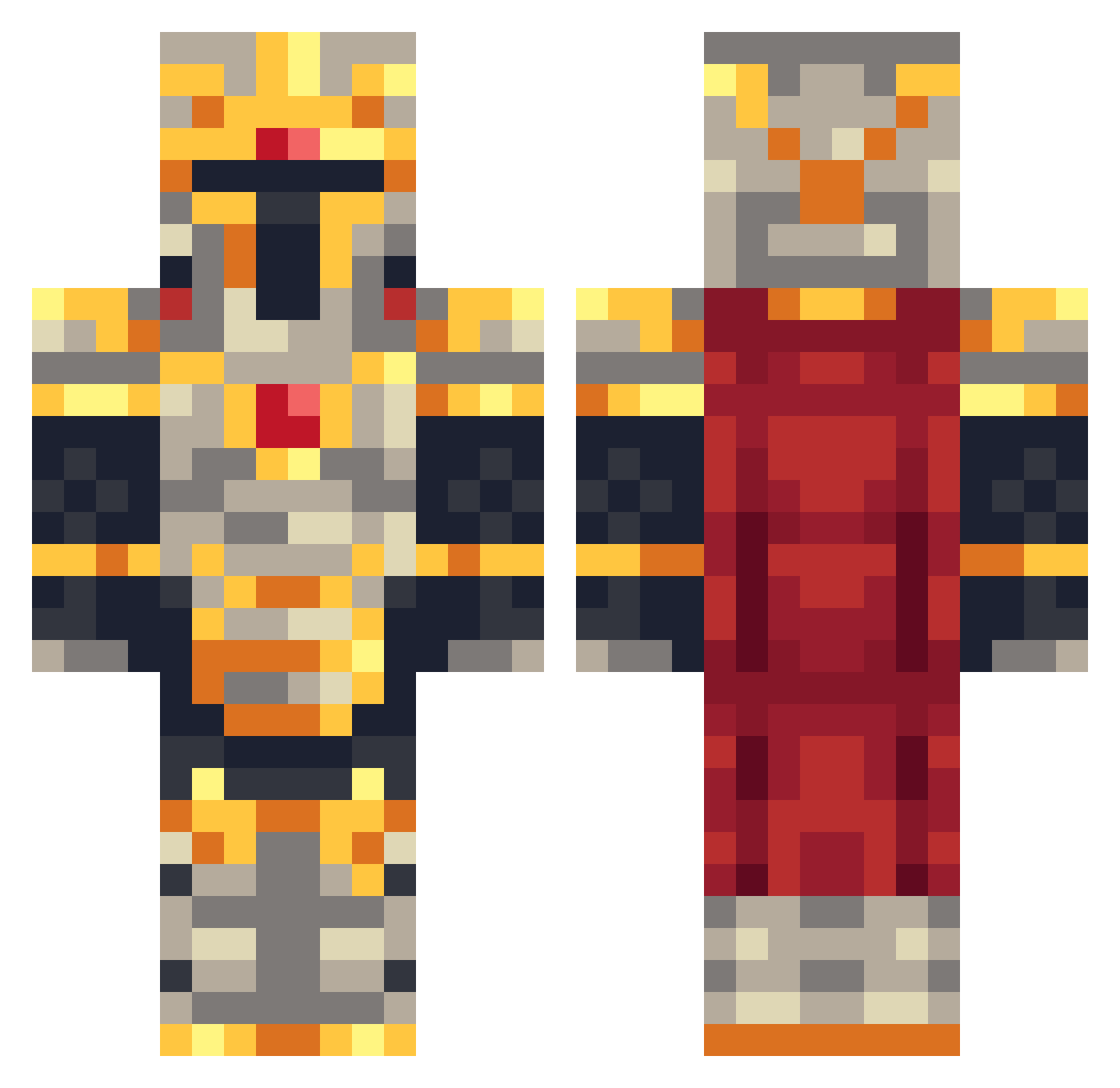 MySpaghetti818 Minecraft skin, front and back view