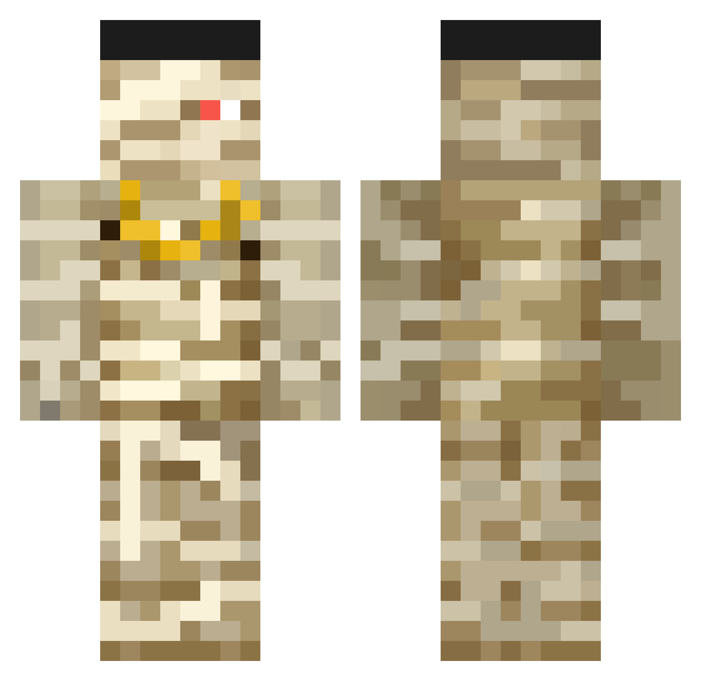 JoshXx Minecraft skin, front and back view