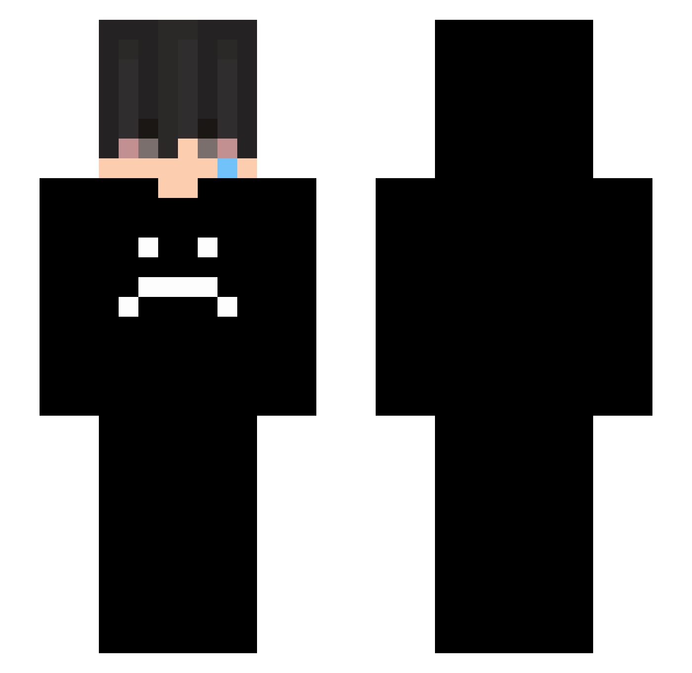 Bamsti Minecraft skin, front and back view
