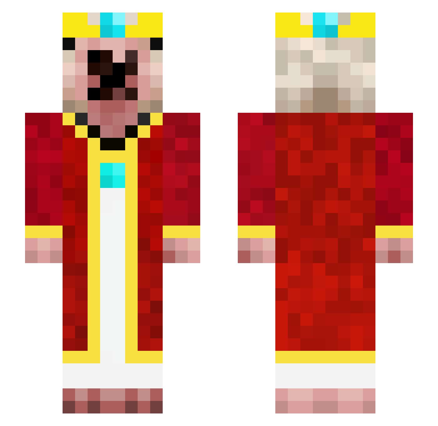 WqlterQT Minecraft skin, front and back view