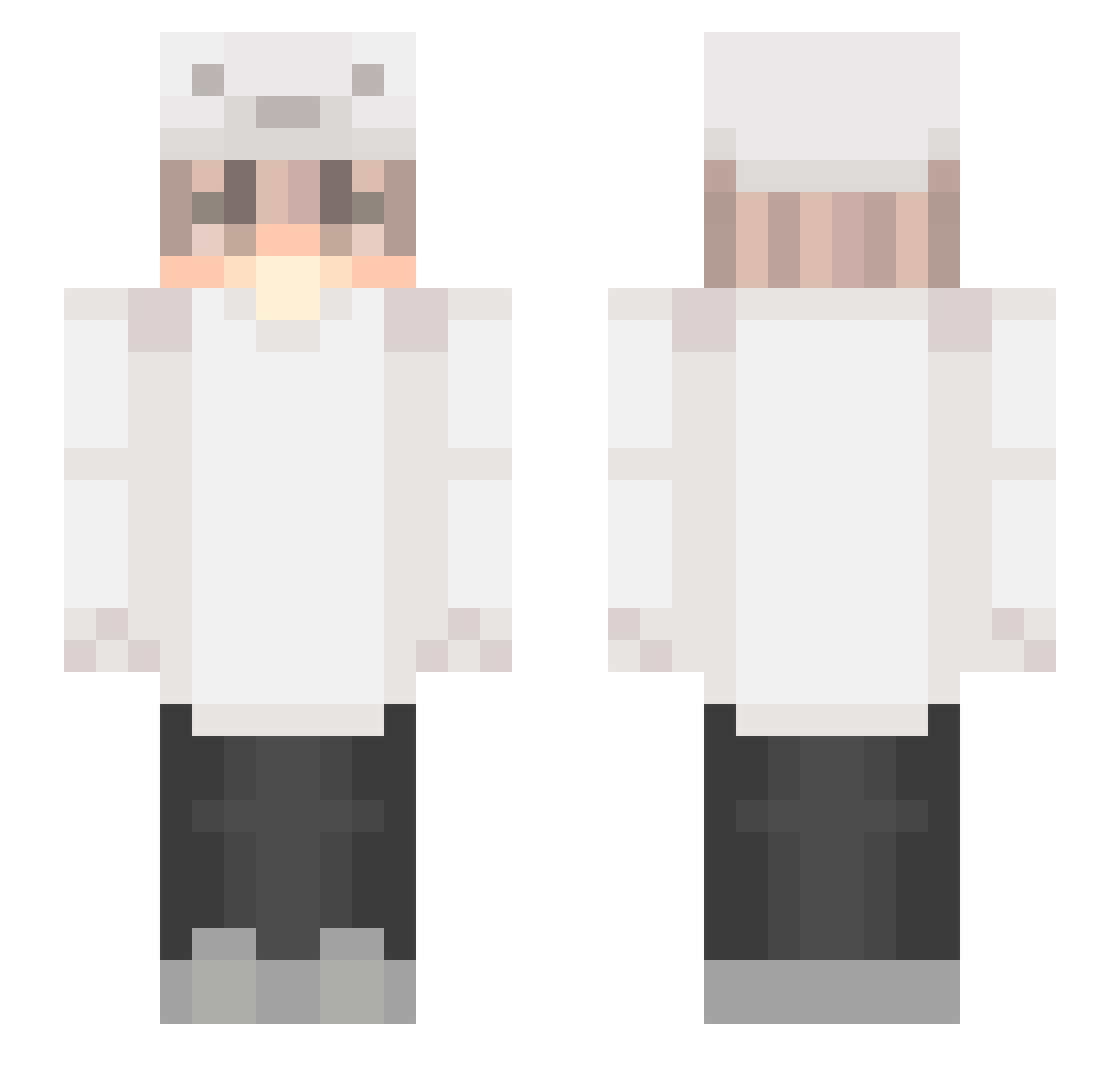 xTeamzXenz Minecraft skin, front and back view