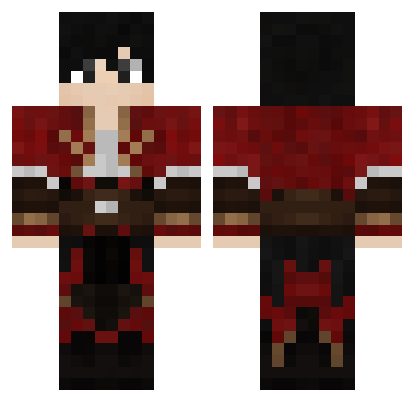 DIO_GT Minecraft skin, front and back view