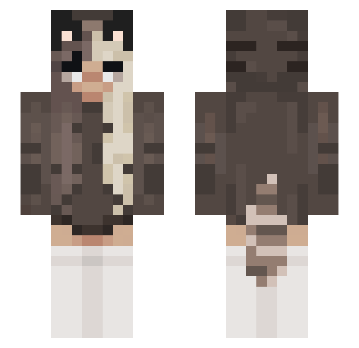 ItsKilli123 Minecraft skin, front and back view