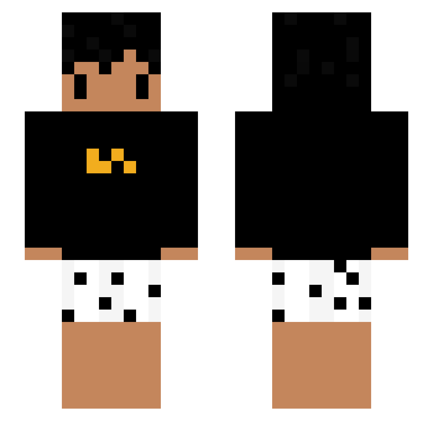 _z0rbomc Minecraft skin, front and back view