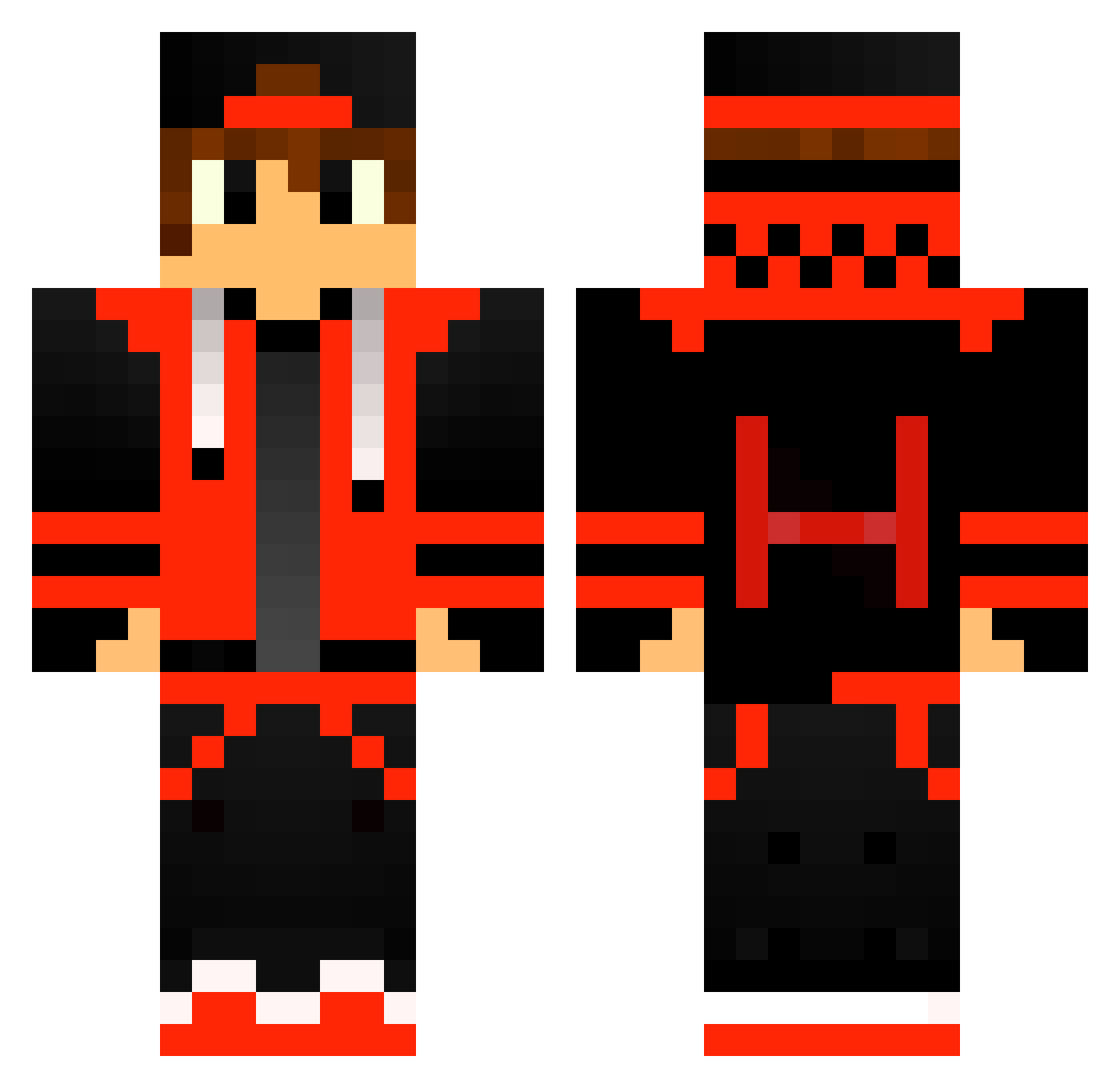 rasty Minecraft skin, front and back view