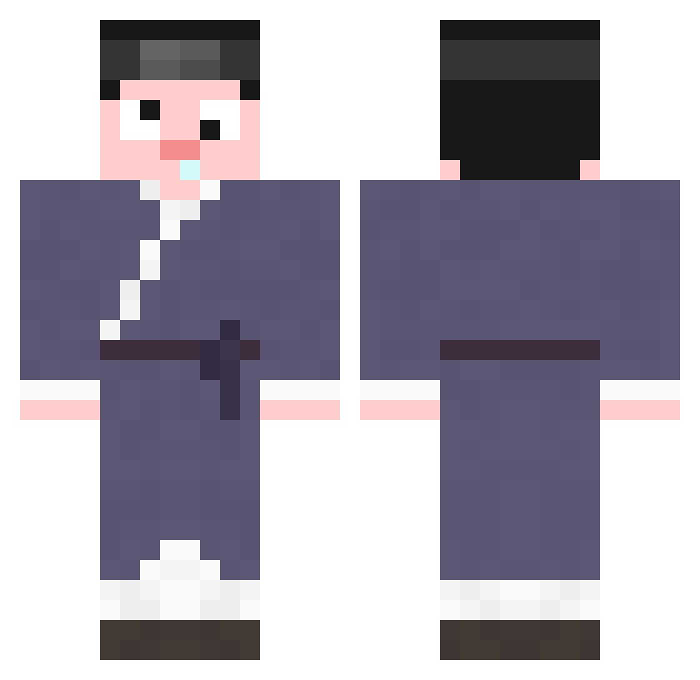 garibe_ Minecraft skin, front and back view