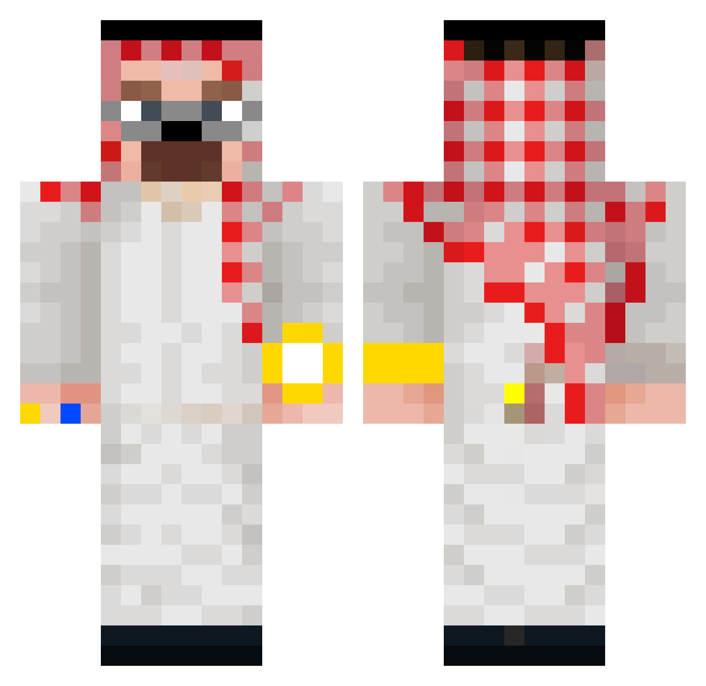 MrGolden_87 Minecraft skin, front and back view