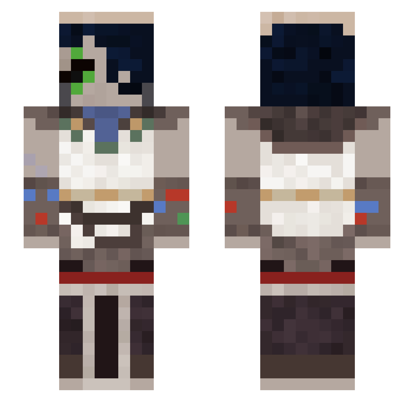 Edelgay Minecraft skin, front and back view