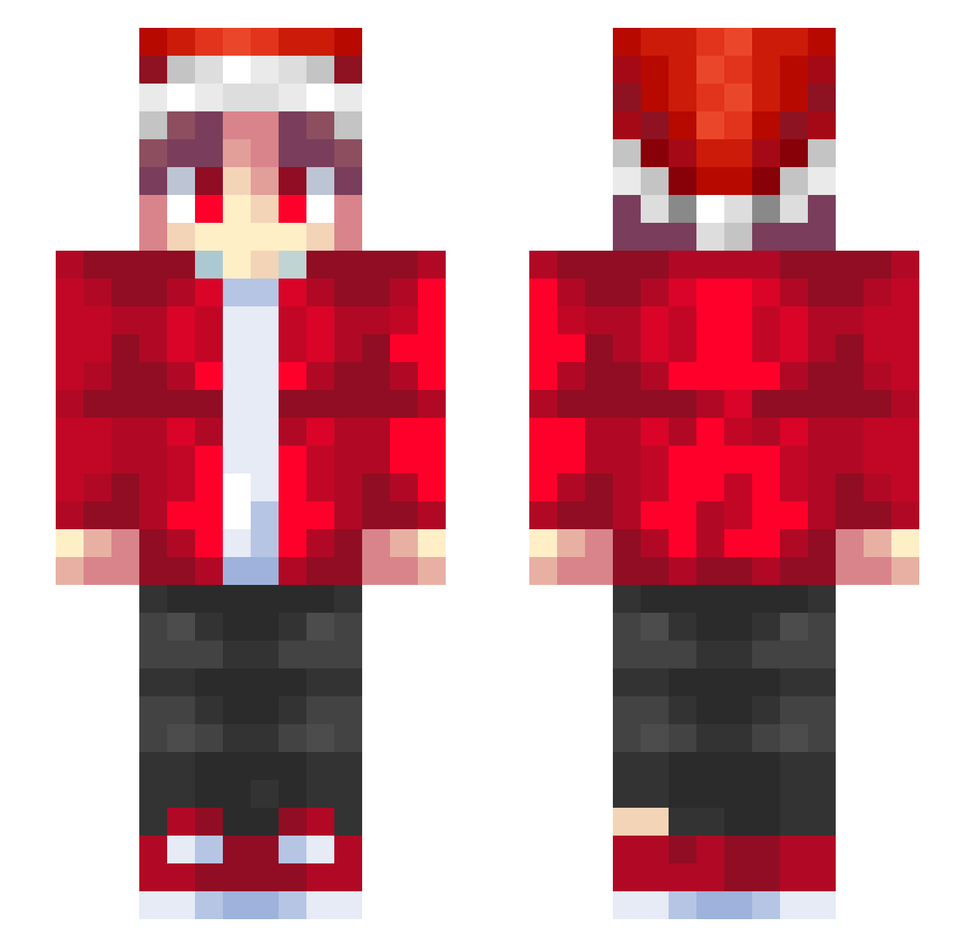 neyronq Minecraft skin, front and back view