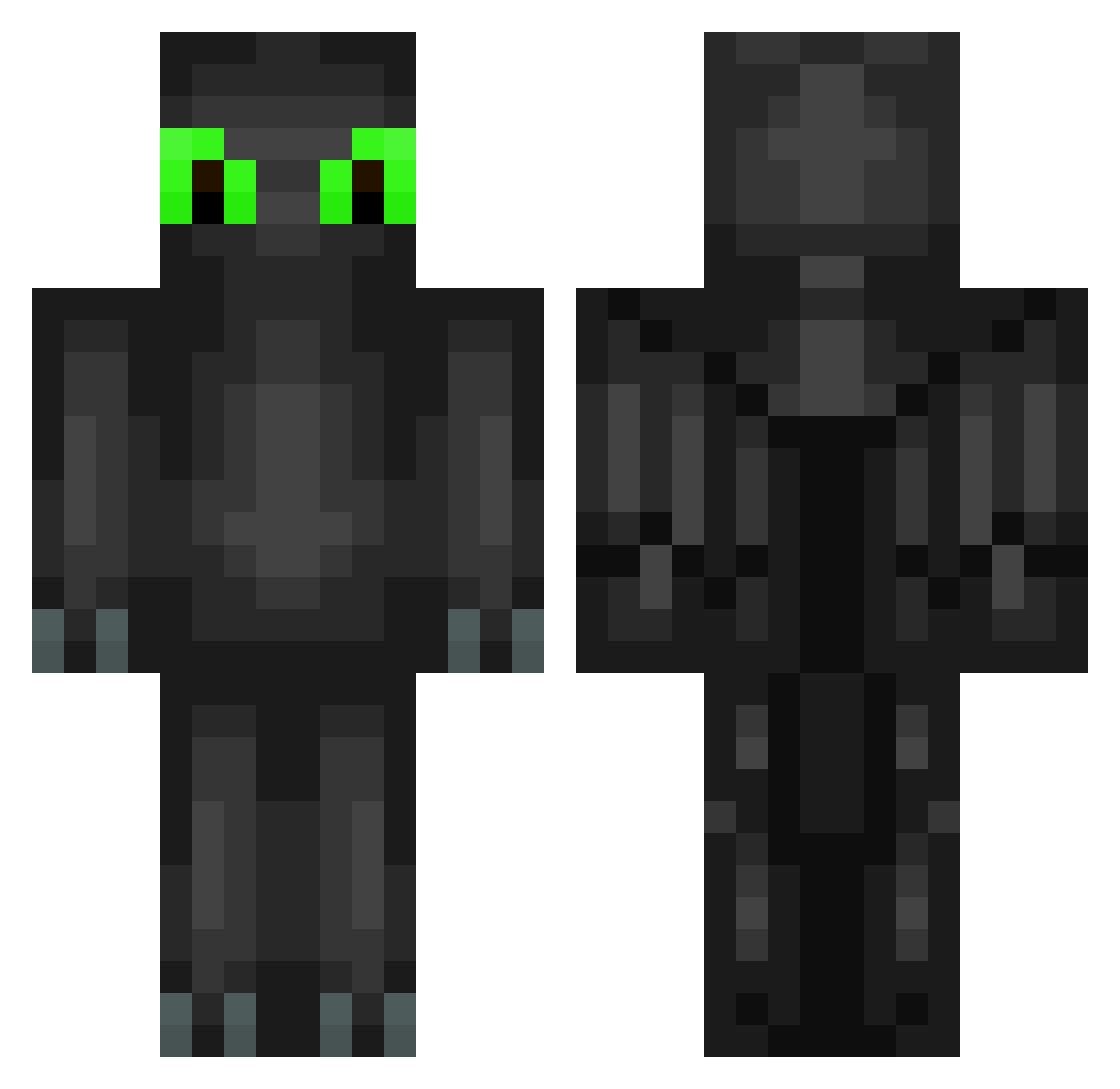 Colenel Minecraft skin, front and back view