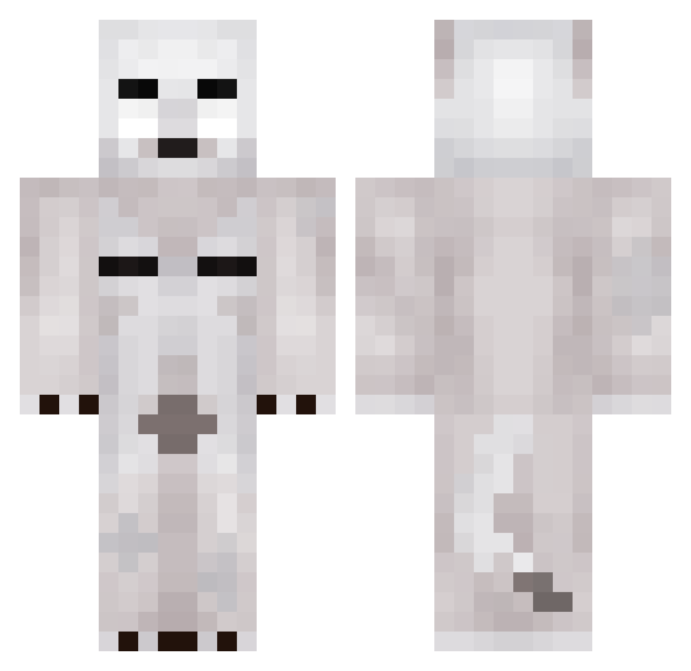 Connixrat Minecraft skin, front and back view