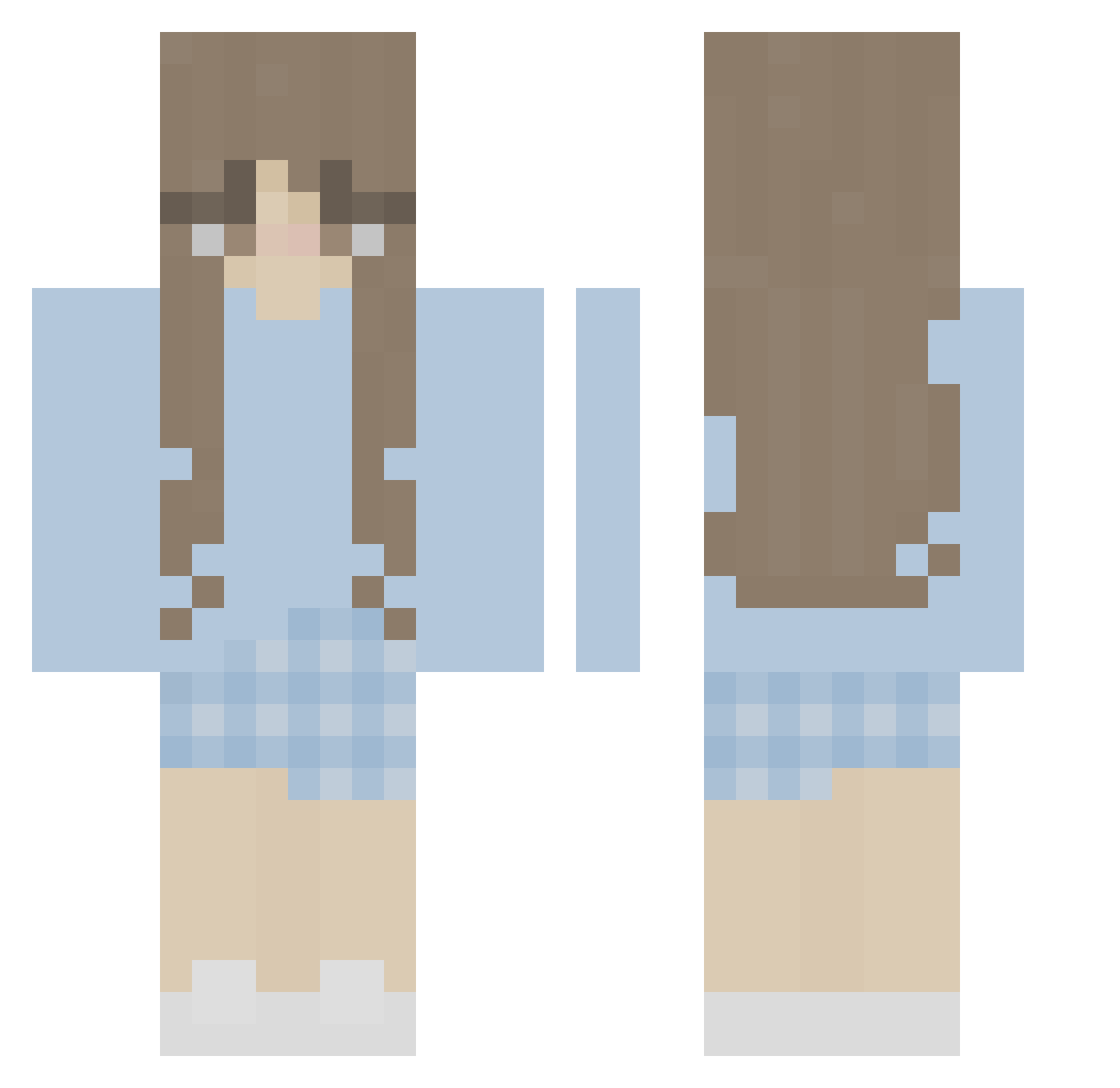 VichoSV1 Minecraft skin, front and back view