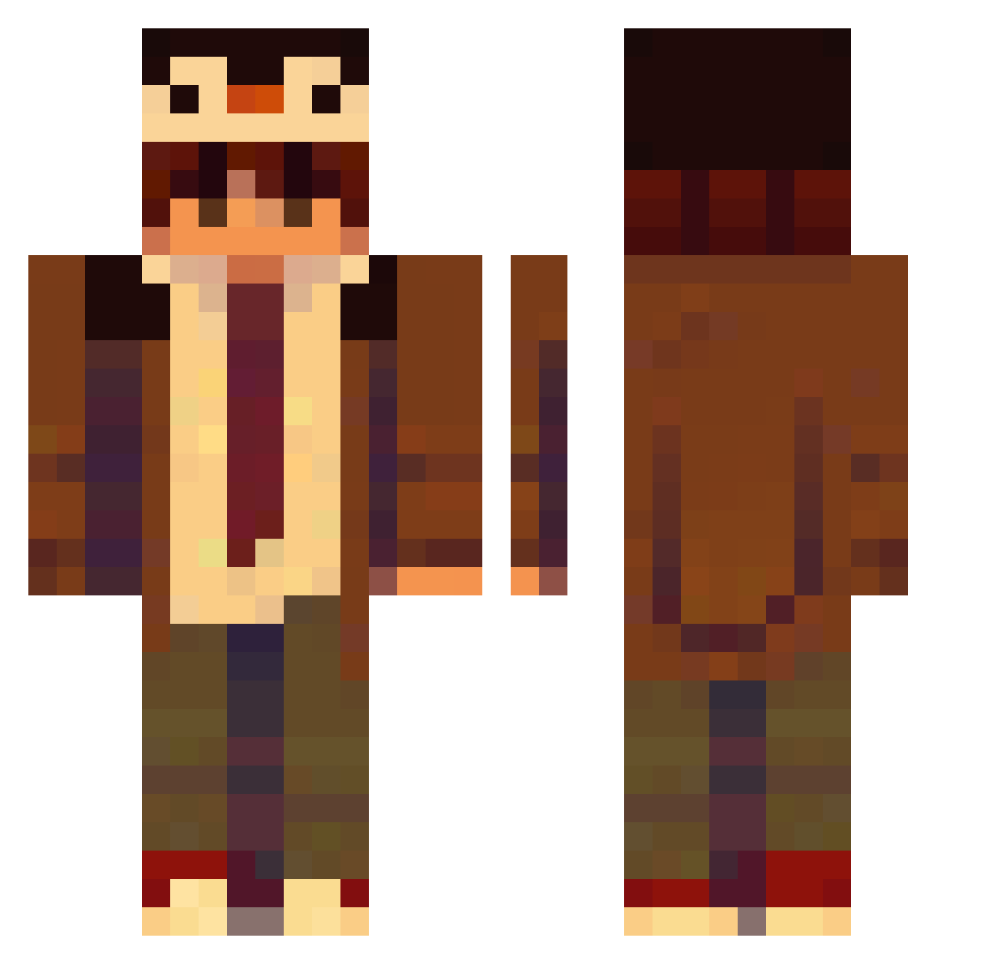LostVayness Minecraft skin, front and back view