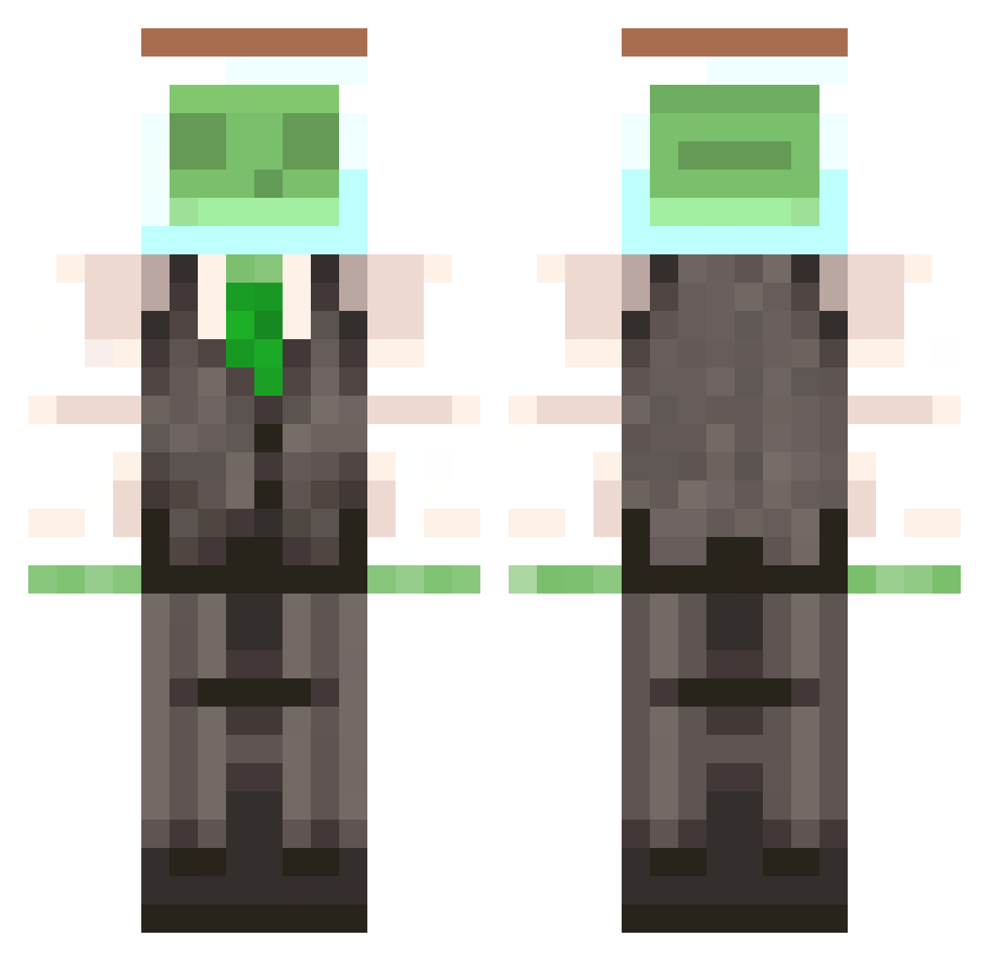Kinghost06 Minecraft skin, front and back view