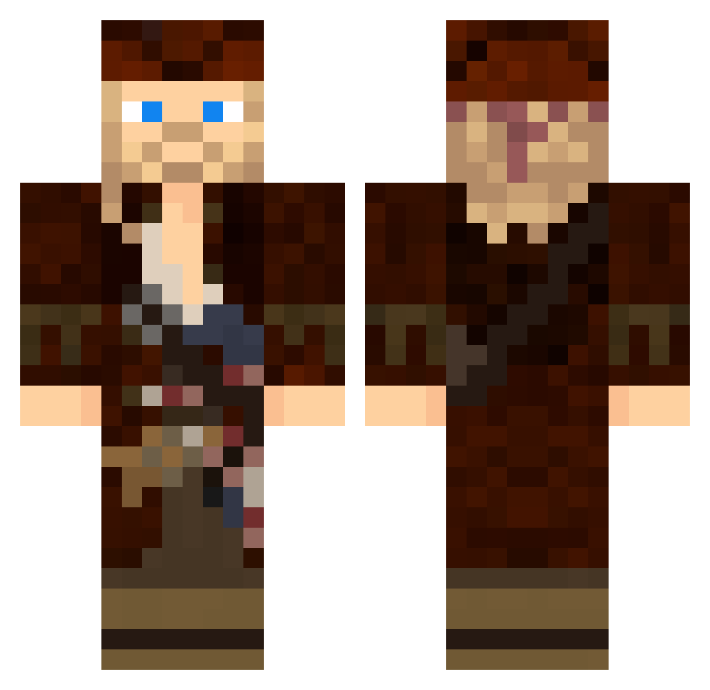 Erik072 Minecraft skin, front and back view
