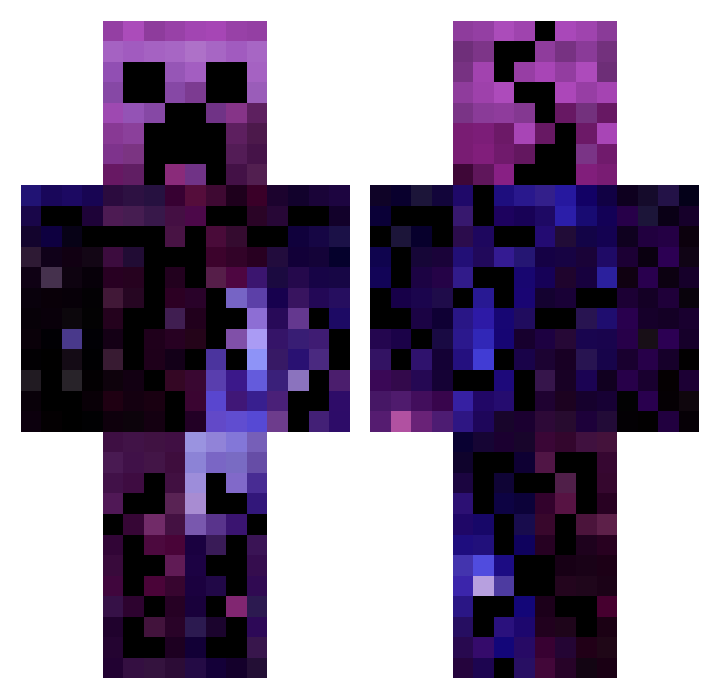 Mr_Invincible007 Minecraft skin, front and back view