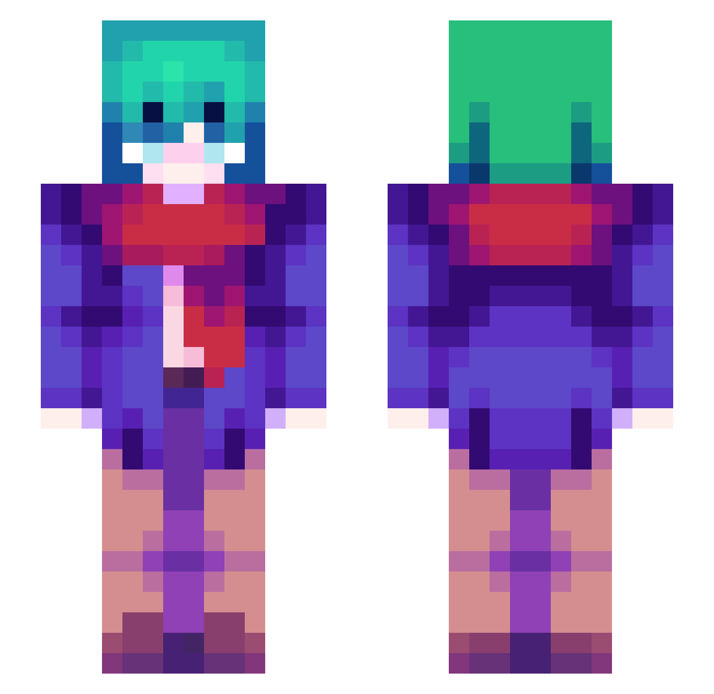 TryGO_ Minecraft skin, front and back view