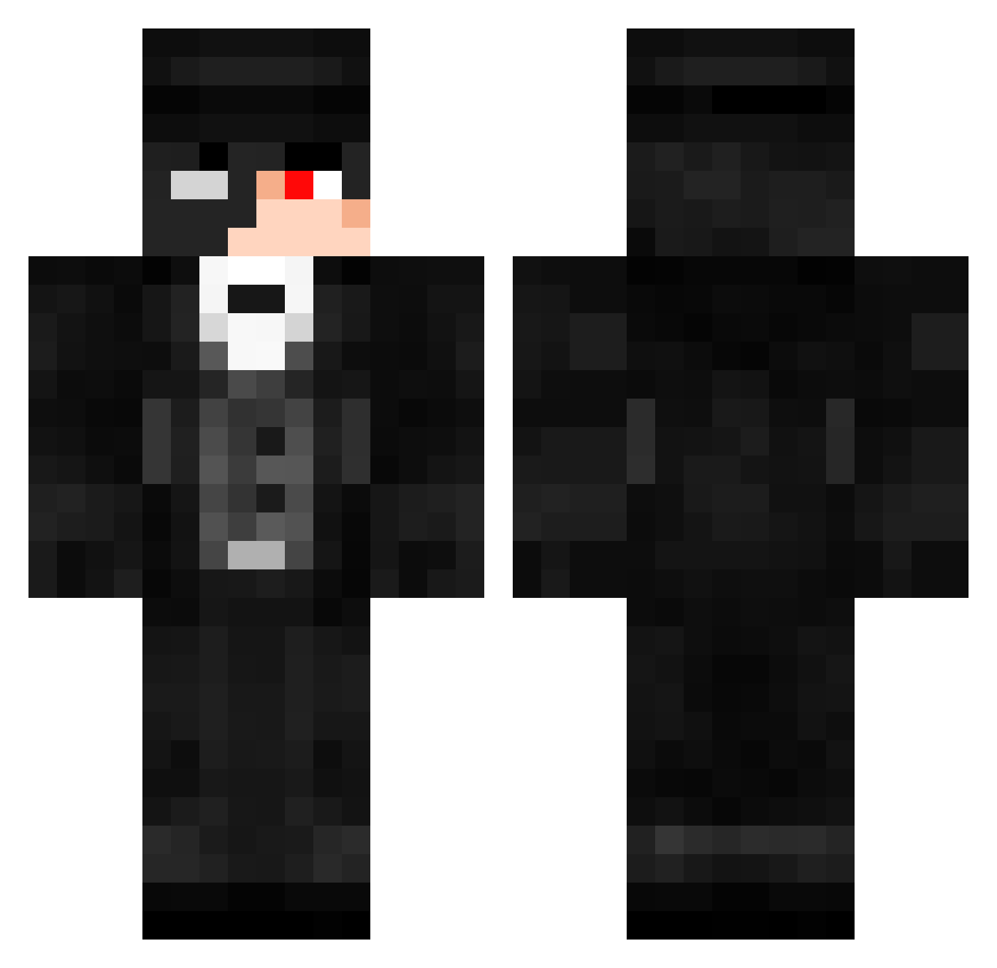 Qweeqq Minecraft skin, front and back view