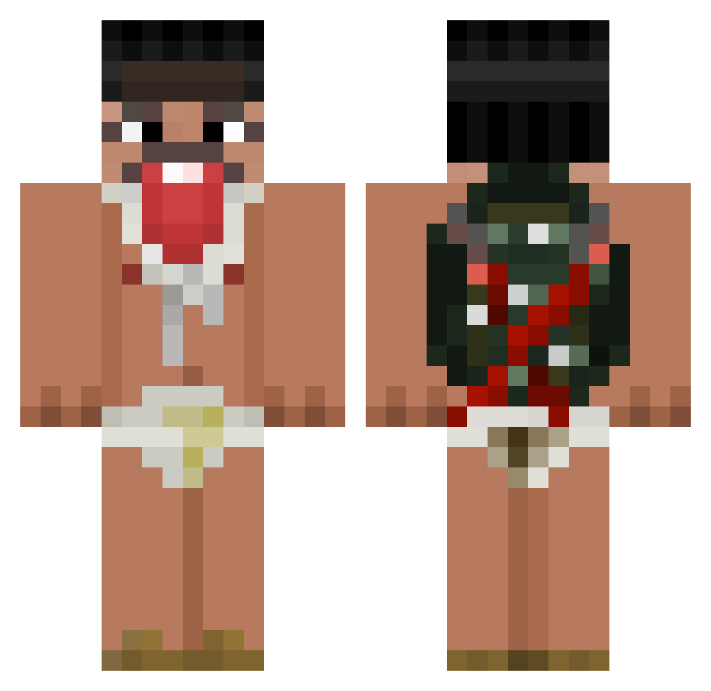 yung_man Minecraft skin, front and back view