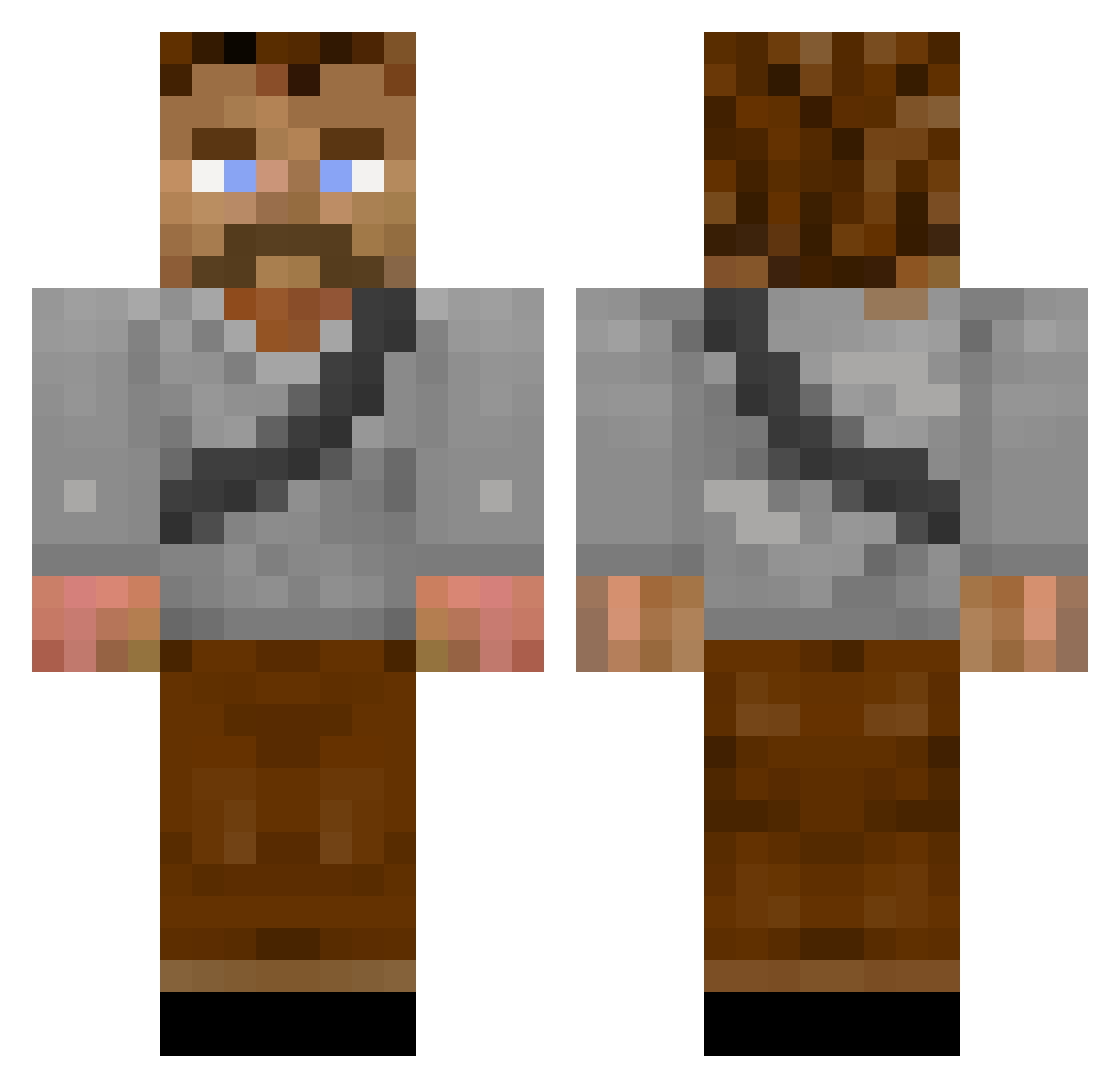 TheNamesBabel Minecraft skin, front and back view