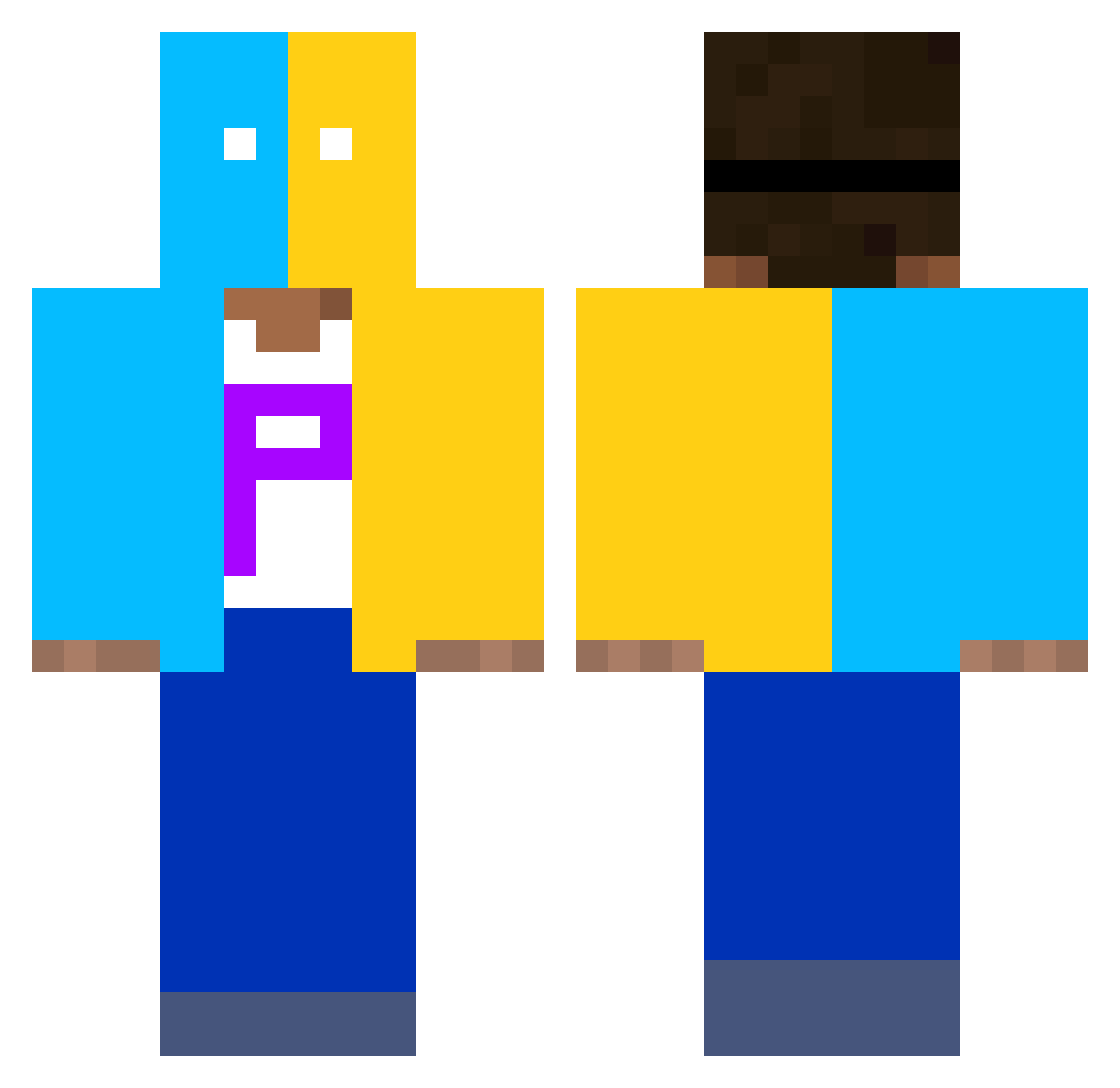 PRO23GAMERAD207 Minecraft skin, front and back view