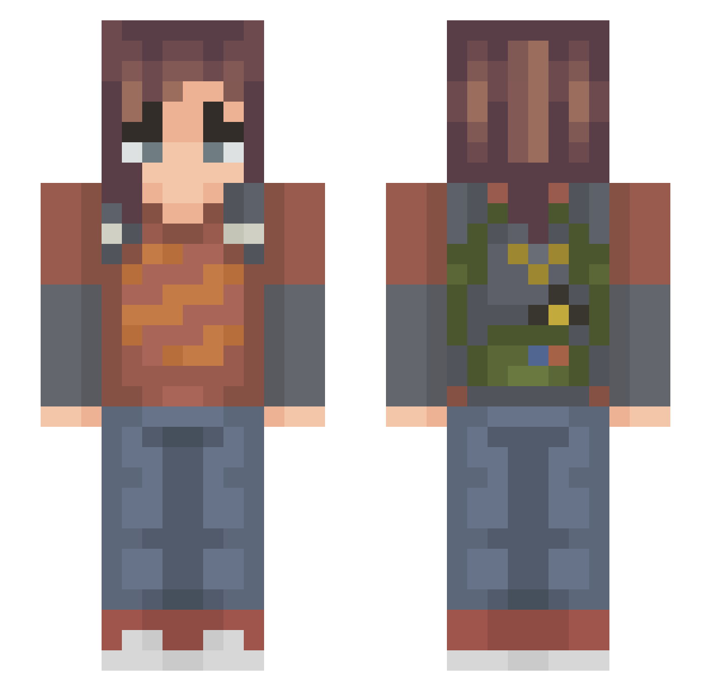 Elxs__ Minecraft skin, front and back view