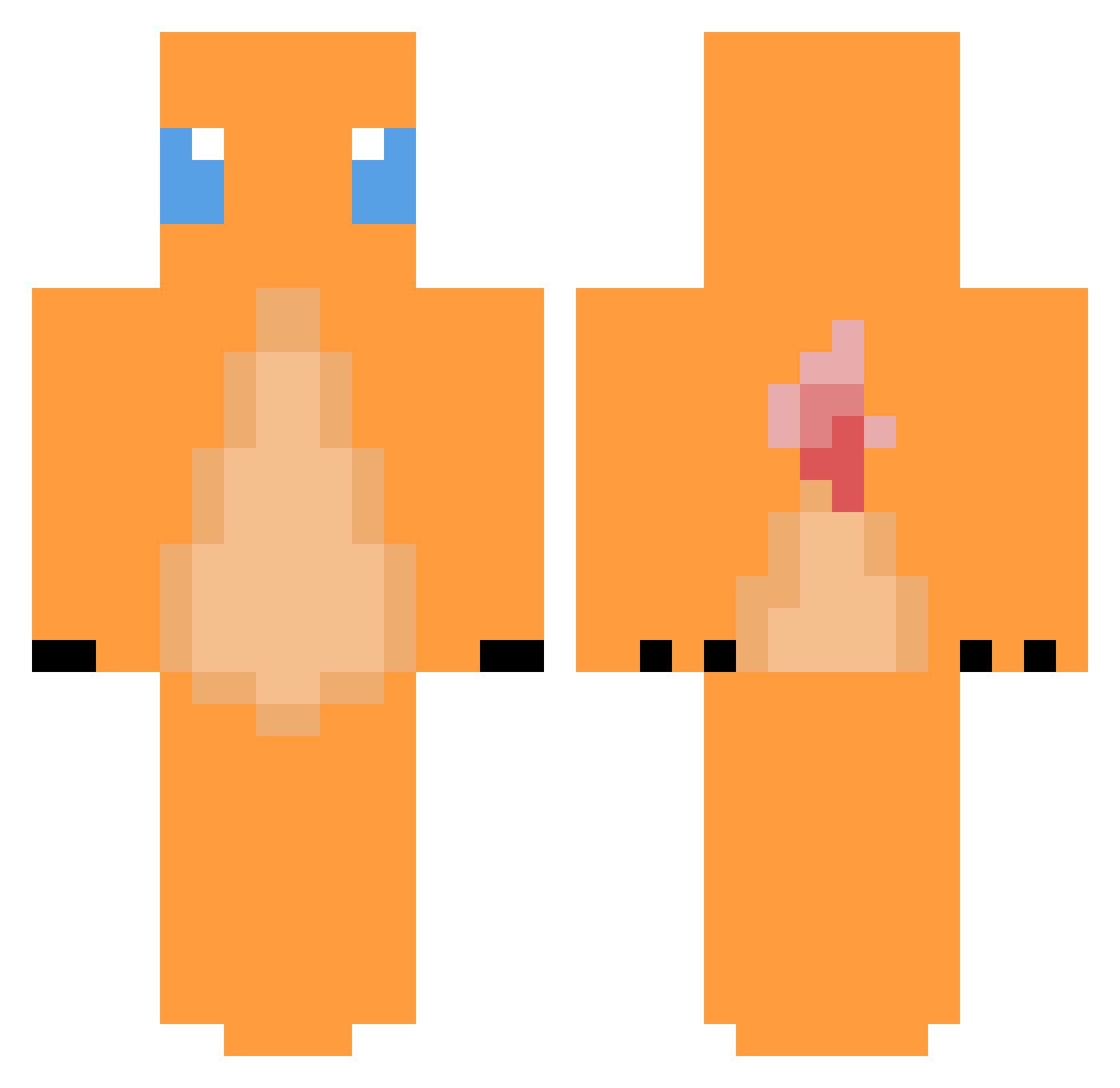 Sergirex Minecraft skin, front and back view