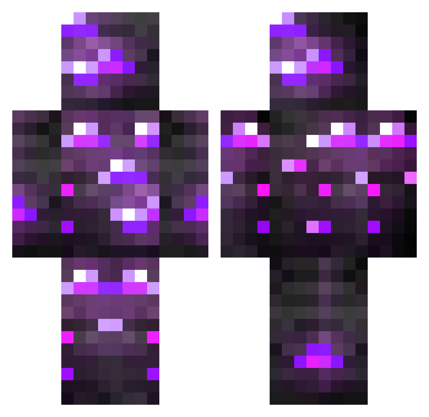 eternaforest Minecraft skin, front and back view