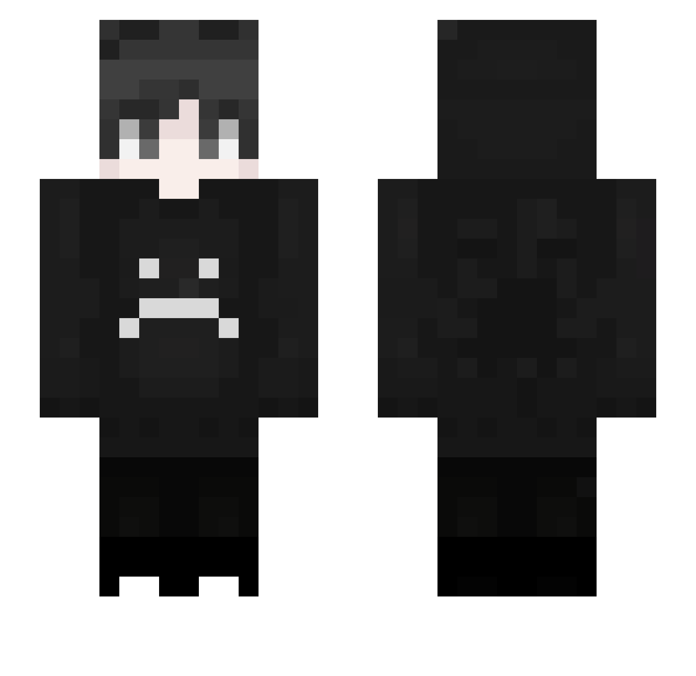 yal55 Minecraft skin, front and back view