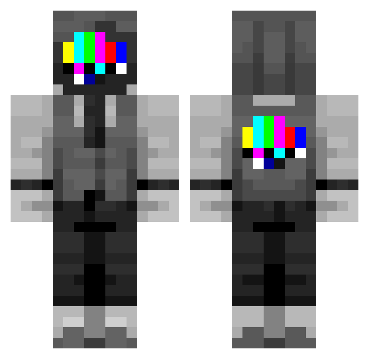 Hollow_MC_ Minecraft skin, front and back view
