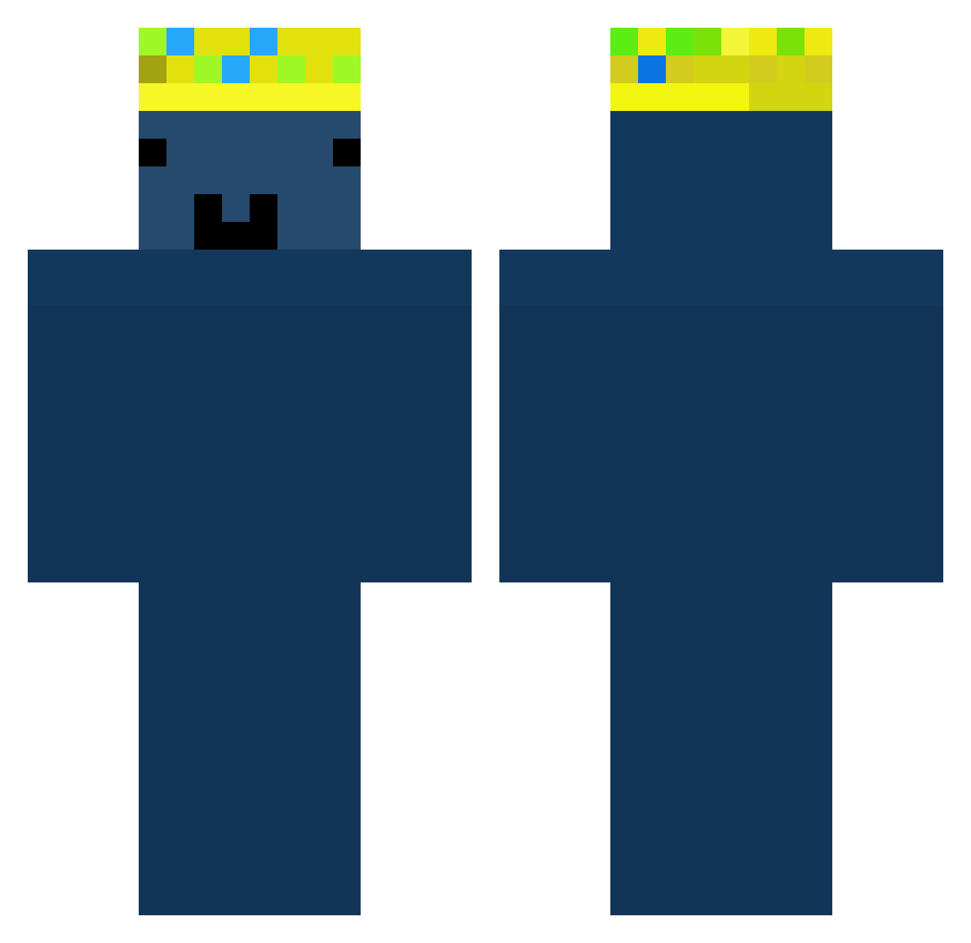 BestHT5 Minecraft skin, front and back view