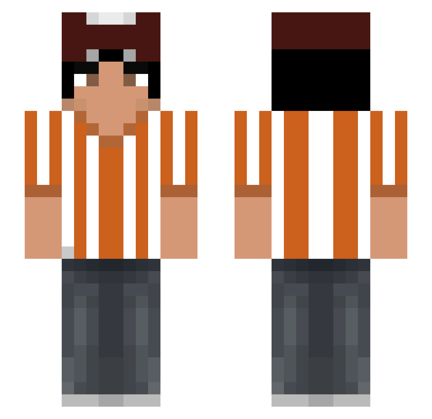 twychee Minecraft skin, front and back view