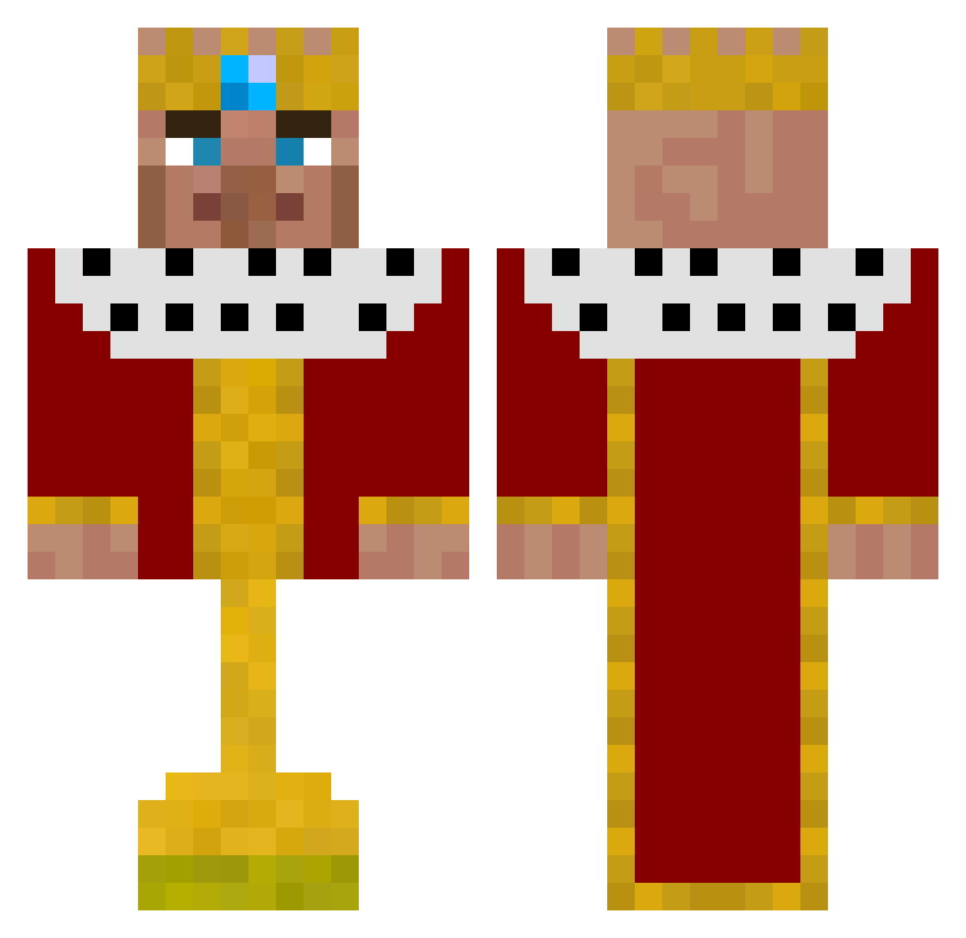 TW_notgoodhorse Minecraft skin, front and back view