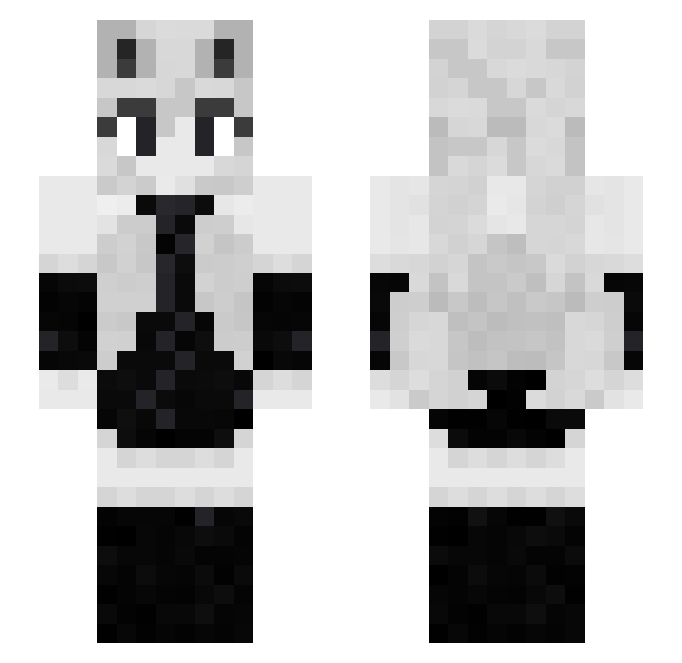 Milahnesa Minecraft skin, front and back view
