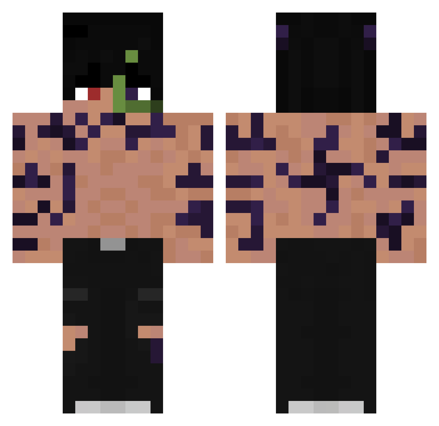 NIBIII Minecraft skin, front and back view