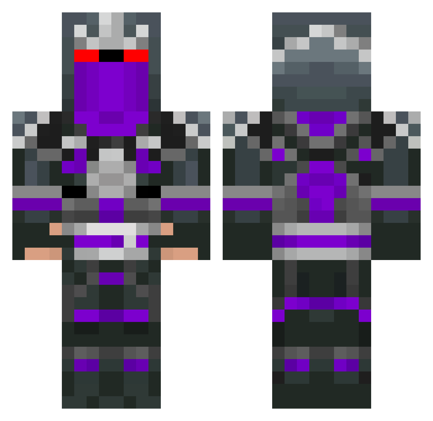 Puling Minecraft skin, front and back view