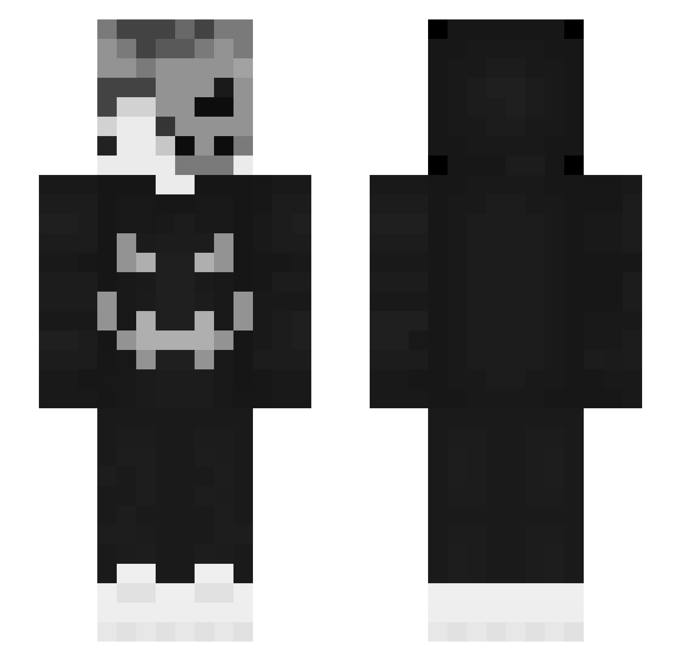Nitrofull Minecraft skin, front and back view