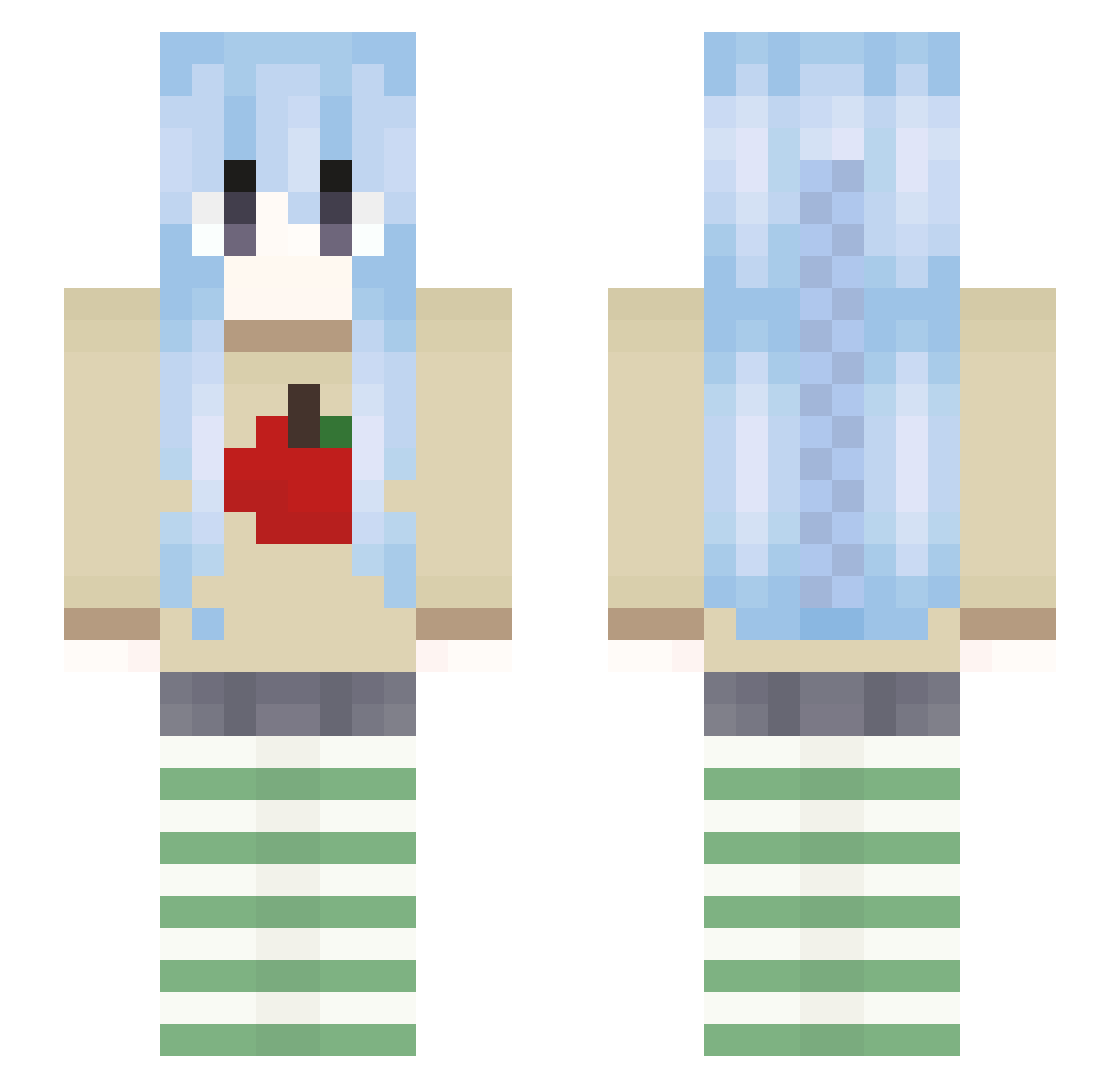 darde67 Minecraft skin, front and back view