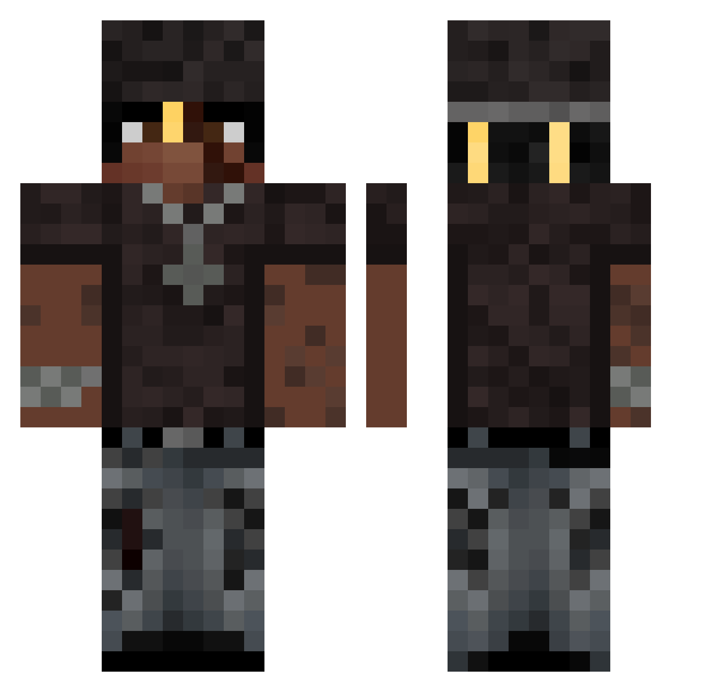 Masnylamcia2137 Minecraft skin, front and back view