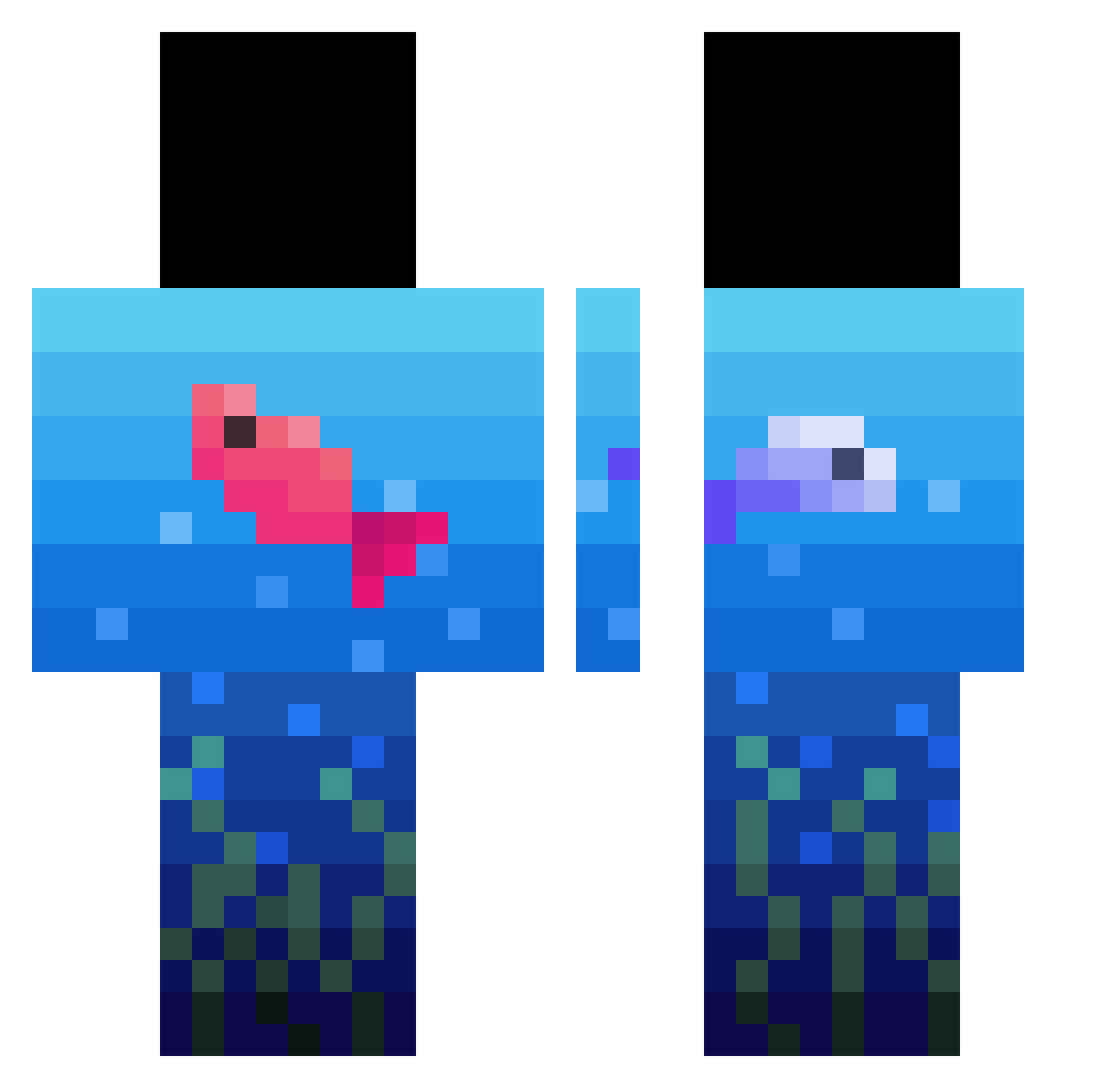 full__boxed Minecraft skin, front and back view