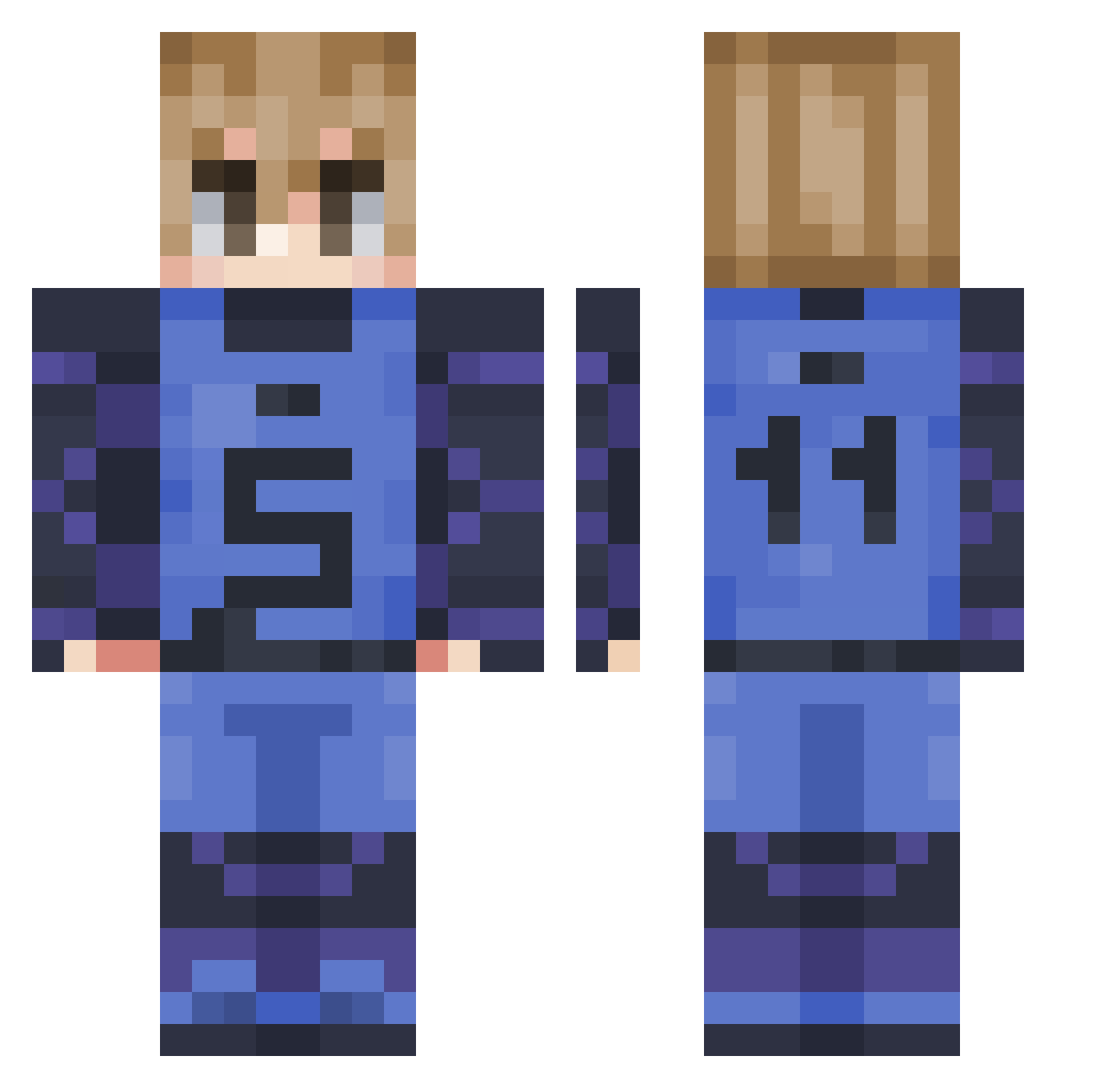 MistrmountSosuke Minecraft skin, front and back view