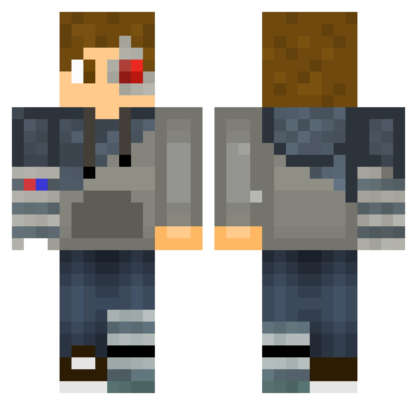 michelangelo_bk Minecraft skin, front and back view