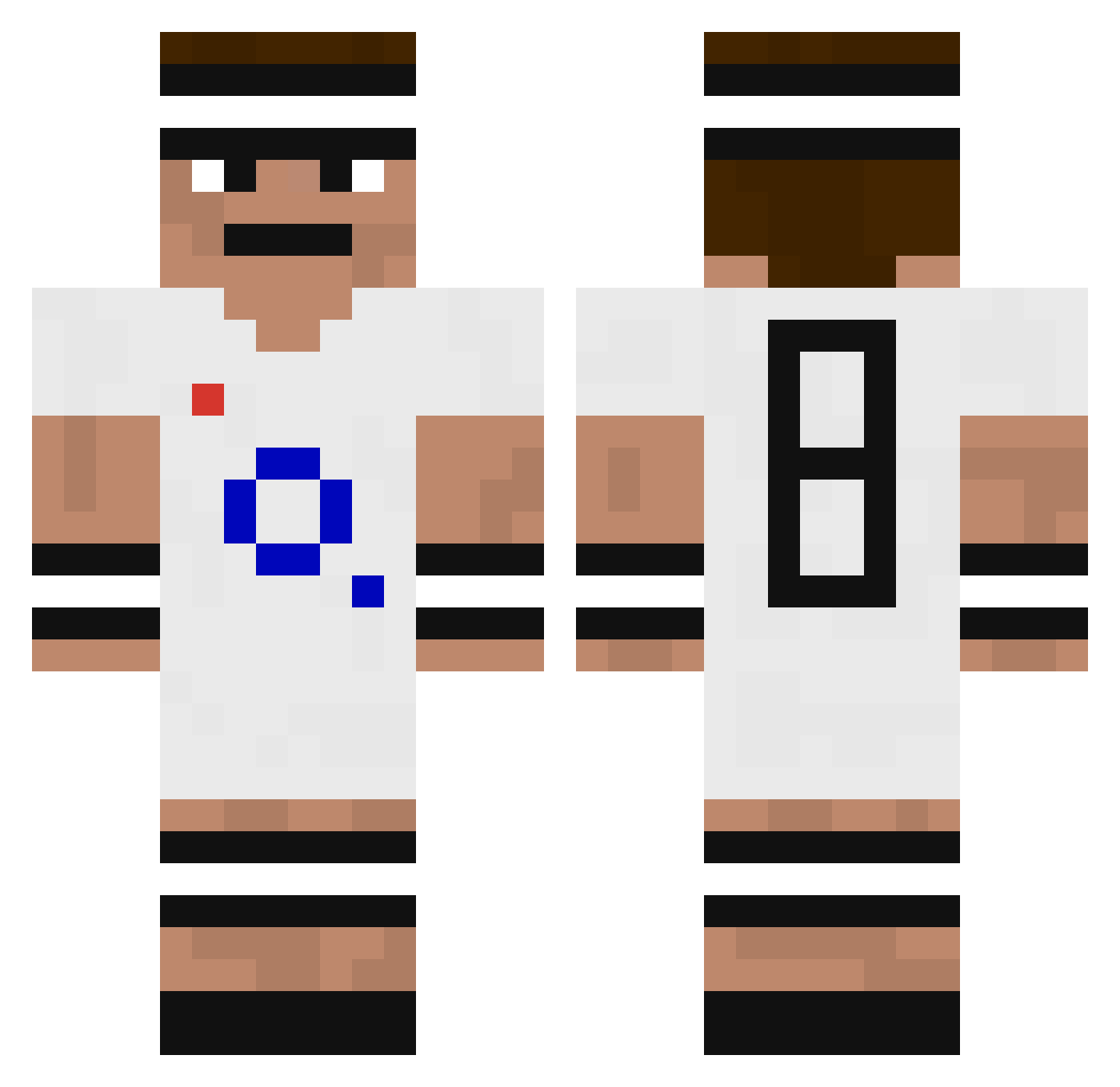 Roguezz Minecraft skin, front and back view